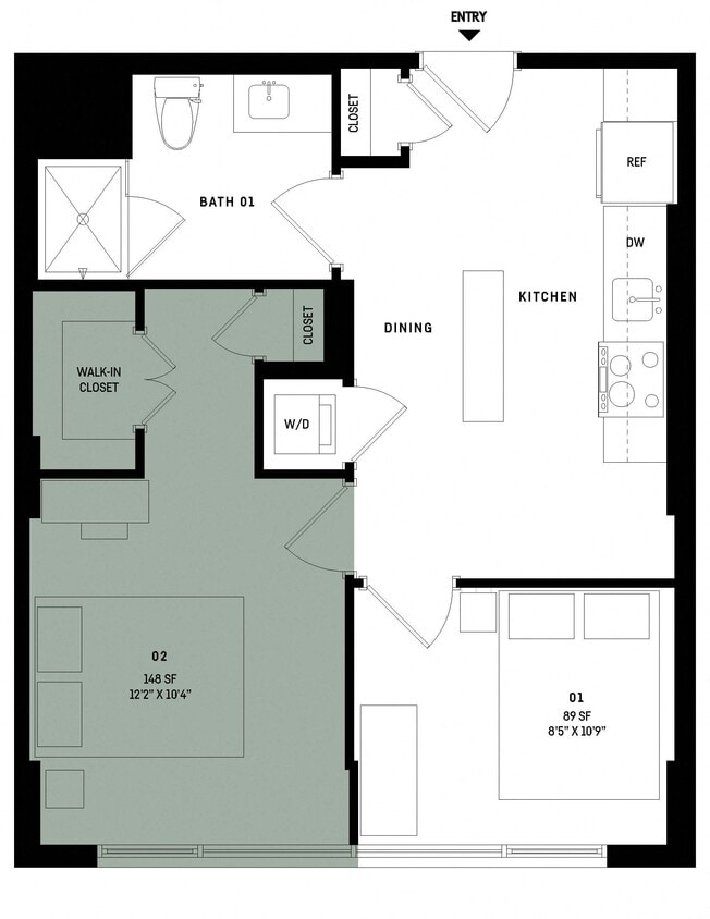 Floor Plan - Co-Living B6A-AR-Room 2