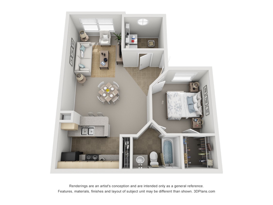 Floor Plan - 1 Bedroom