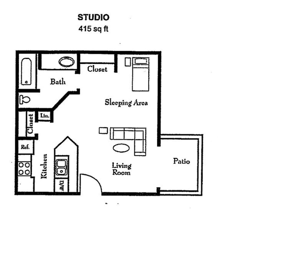 Floor Plan - Studio Renovated- First Floor 