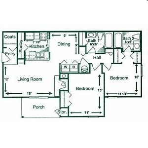 2BR/2BA - The Lindley