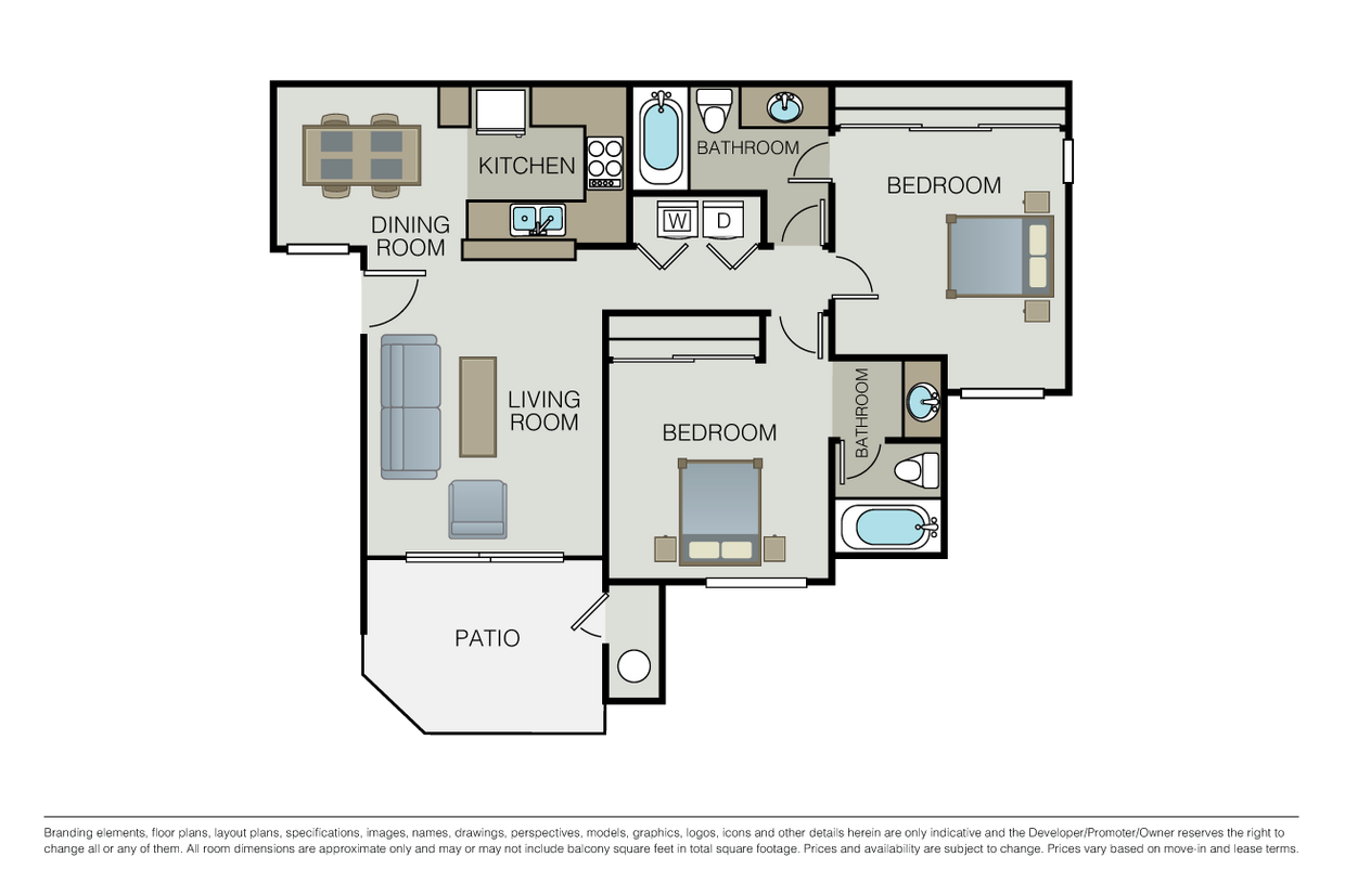 2 Bed 2 Bath C - 2 Bed 2 Bath C