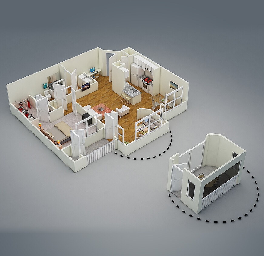 Floor Plan - Magnolia and Magnolia with Sunroom