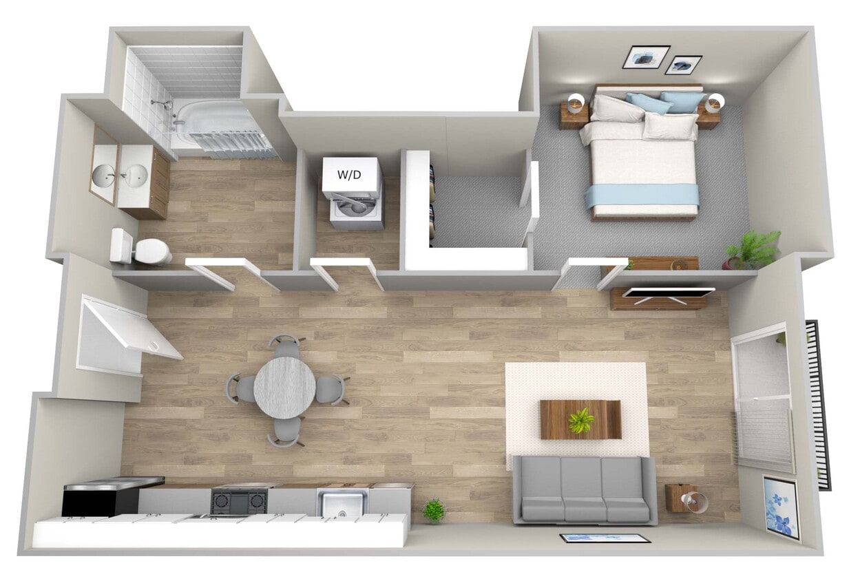 Floor Plan - 1 Bedroom