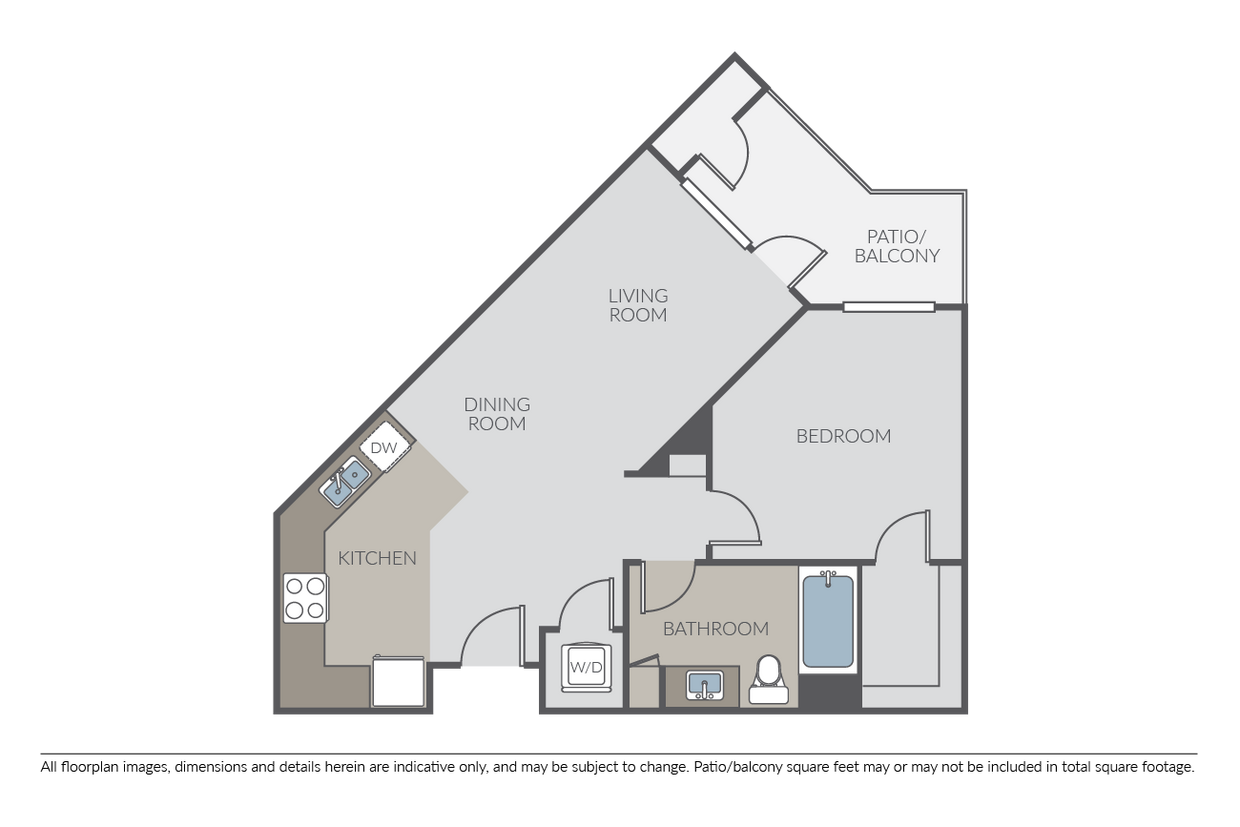 1 Bed 1 Bath A - 1 Bed 1 Bath A