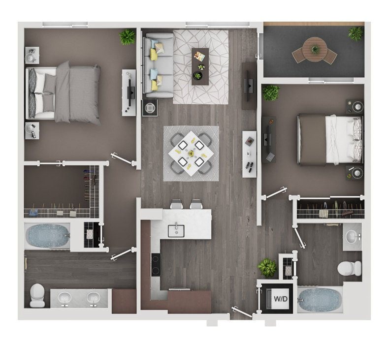 Floor Plan - 2/2 Standard