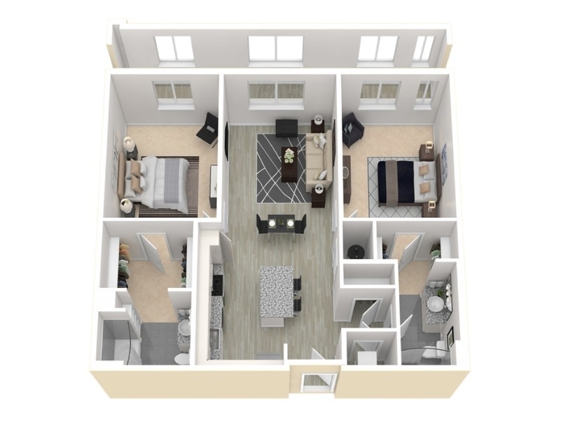 Floor Plan - 2 Bed, 2 Bath