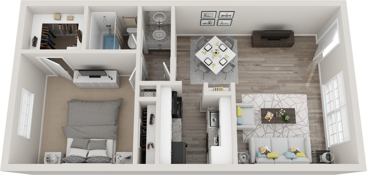 Floor Plan - A1 | 1 Bed | 1 Bath