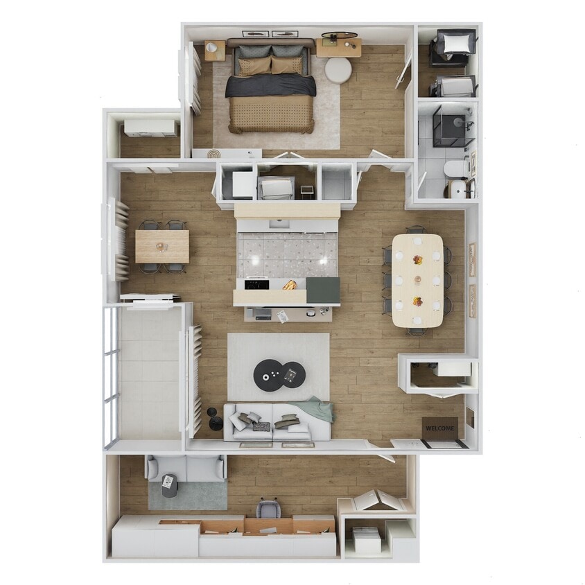 2 Bed 1 Bath - 2BR B3