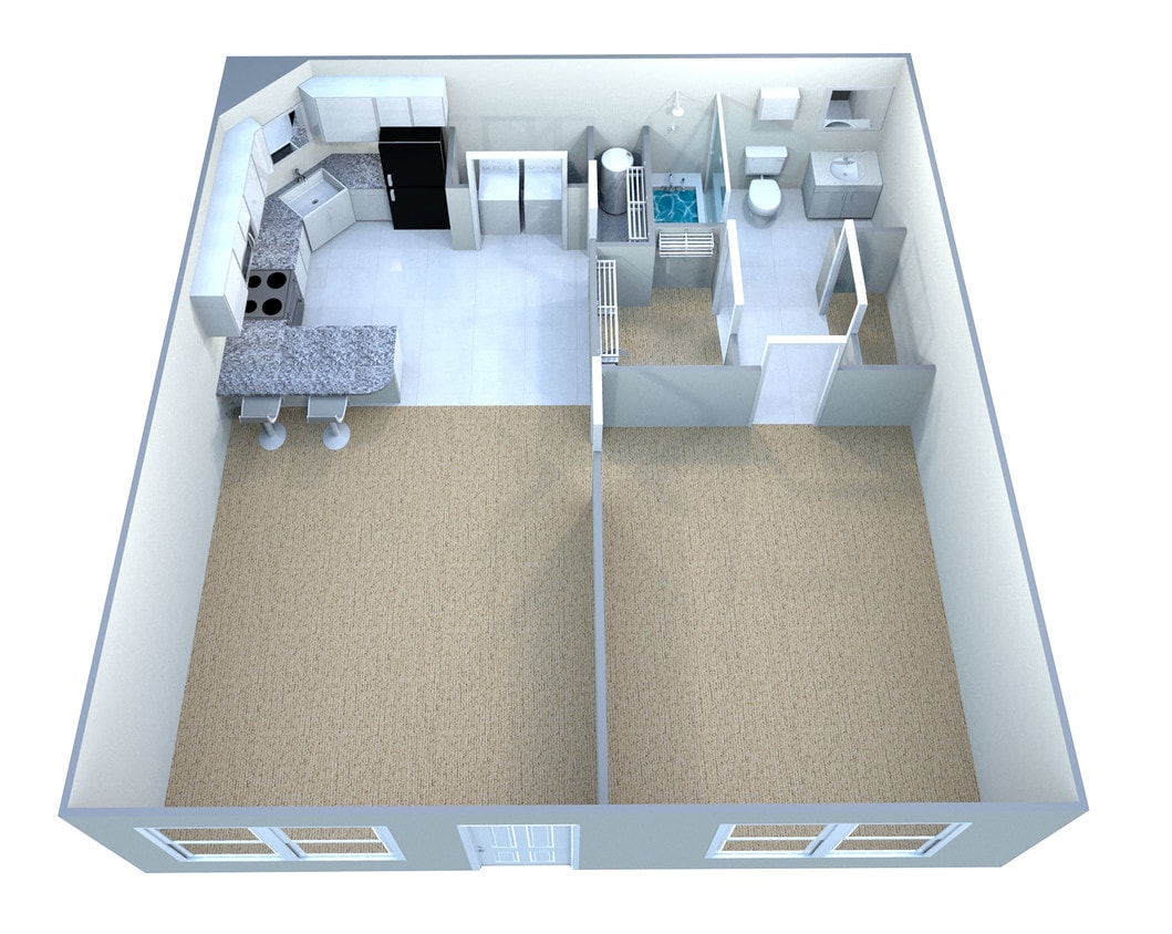 Floor Plan - Custom Deluxe III Executive Suite - Fully Furni...