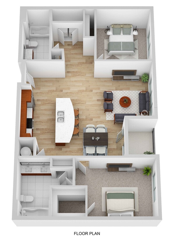 2 Bedroom | 2 Bath | 1119 SF - Troy