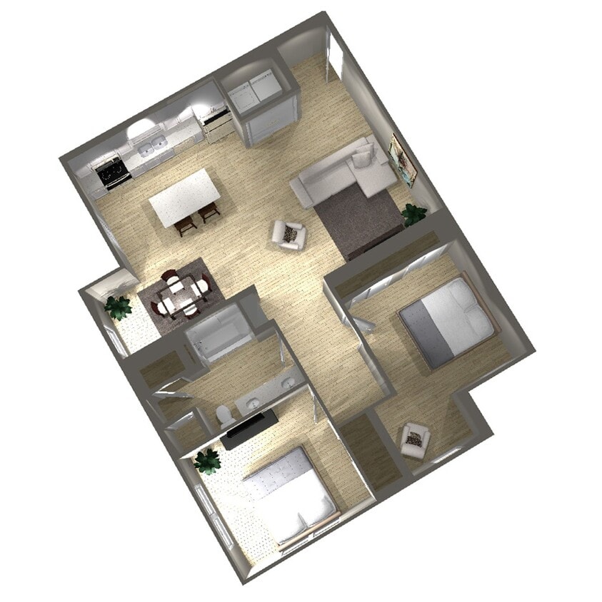 Floor Plan - 2 Bed D