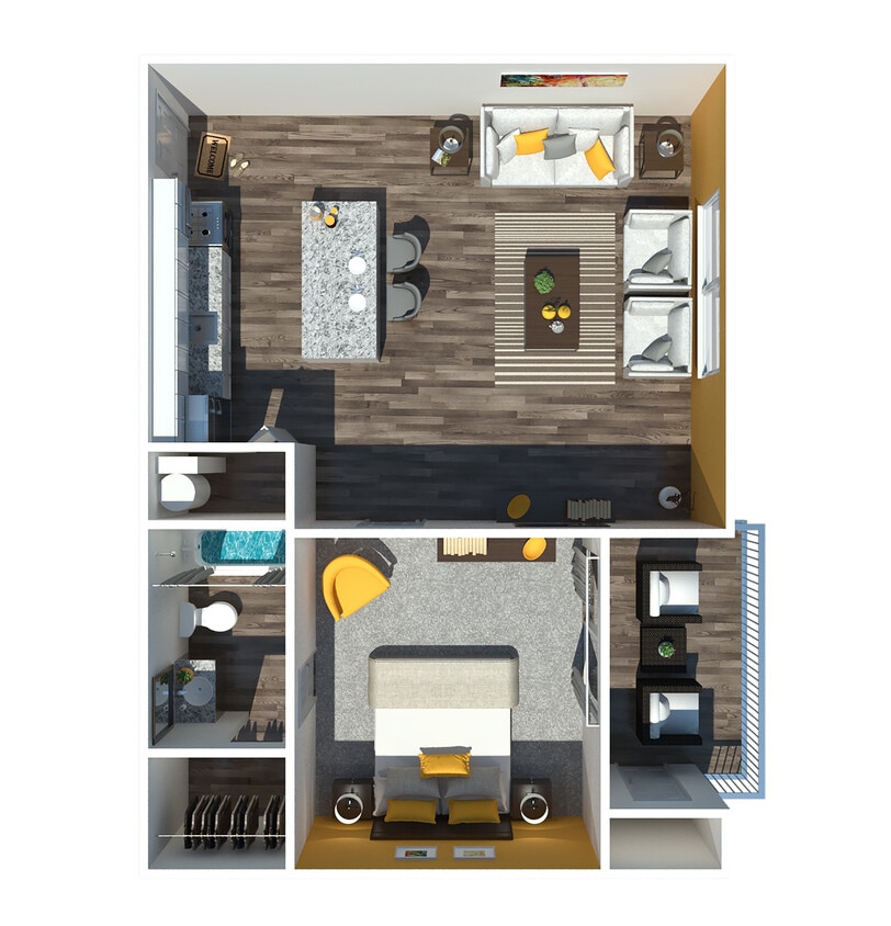 Floor Plan - One Bedroom  | One Bathroom