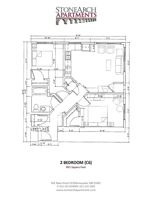 Floor Plan - 2 Bedroom (C)