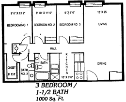 3BR/1.5BA - The Cambridge