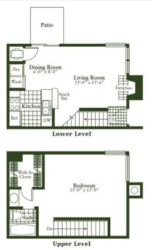 1BR/1BA - 1 Bedroom Townhome