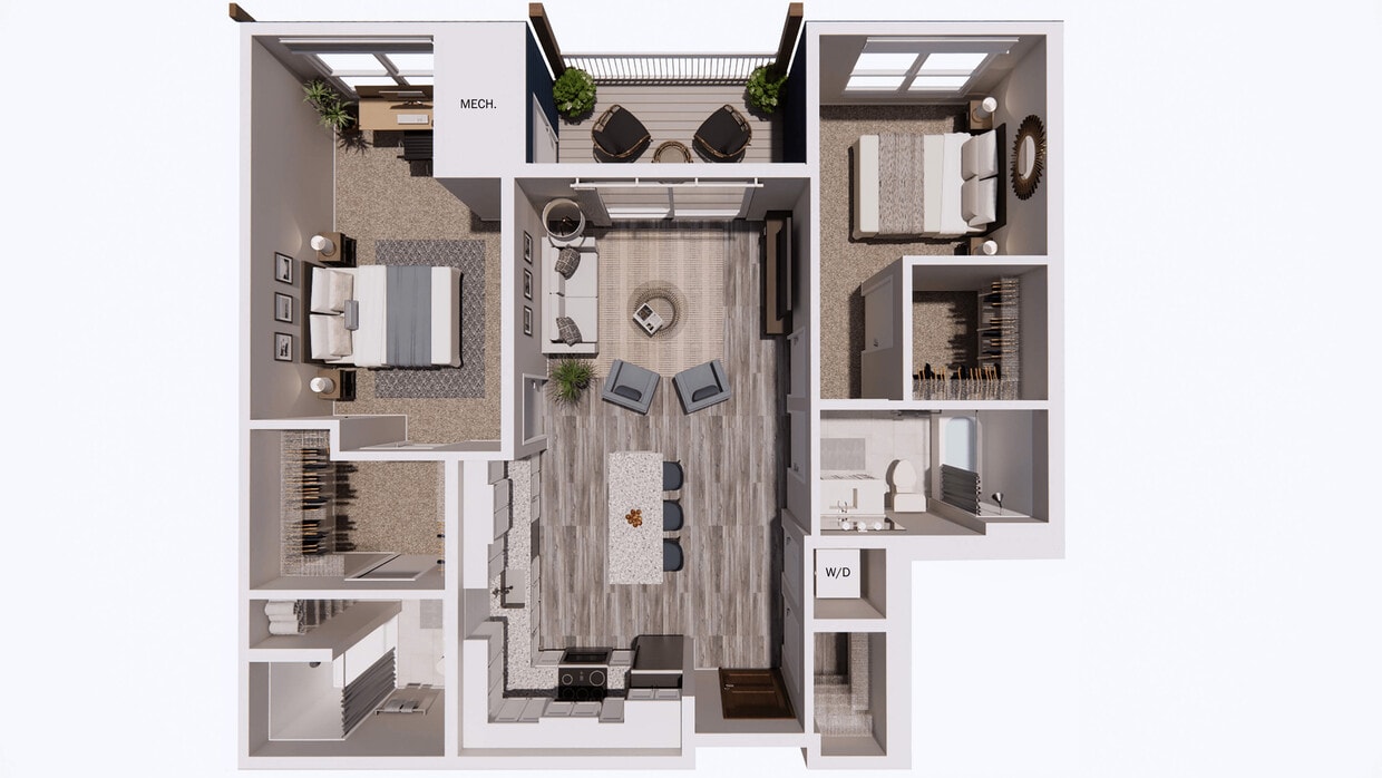 F- 2b/2b - F- 2 bd, 2 bath