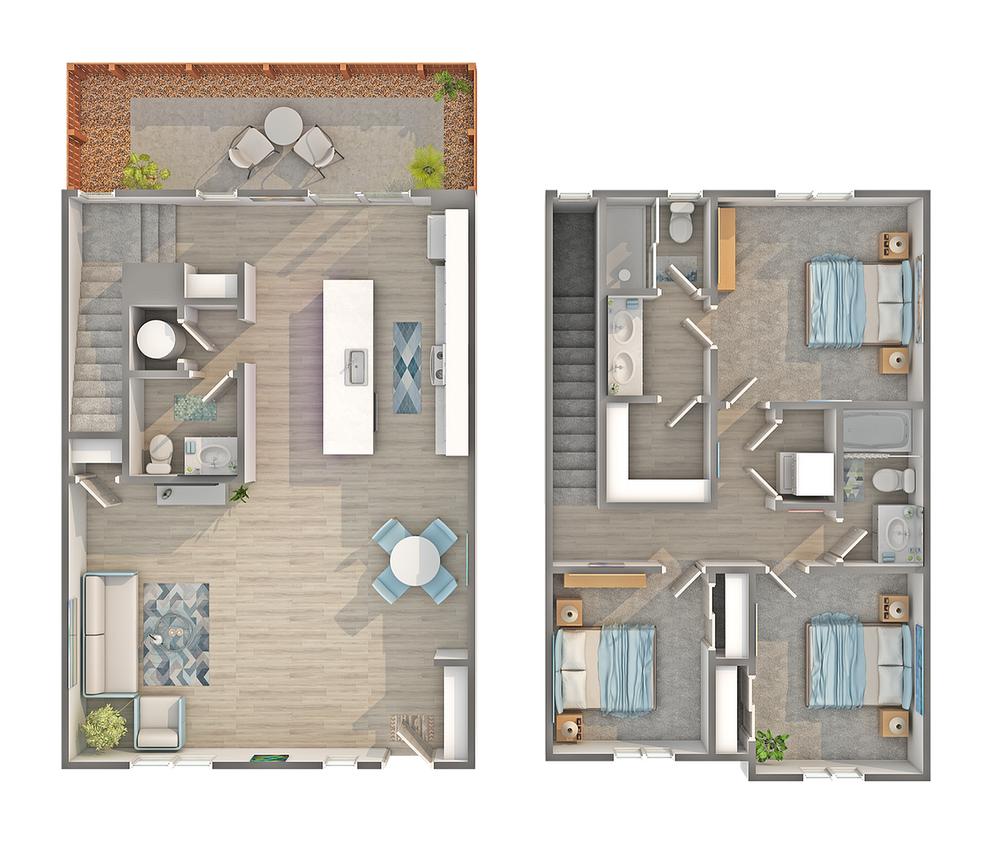 3 BR x 2.5 BA Townhome with Washer/Dryer - 3 BR x 2.5 BA Townhome with Washer/Dryer