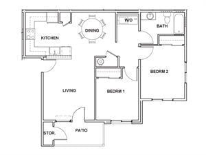 Floor Plan - 2x1