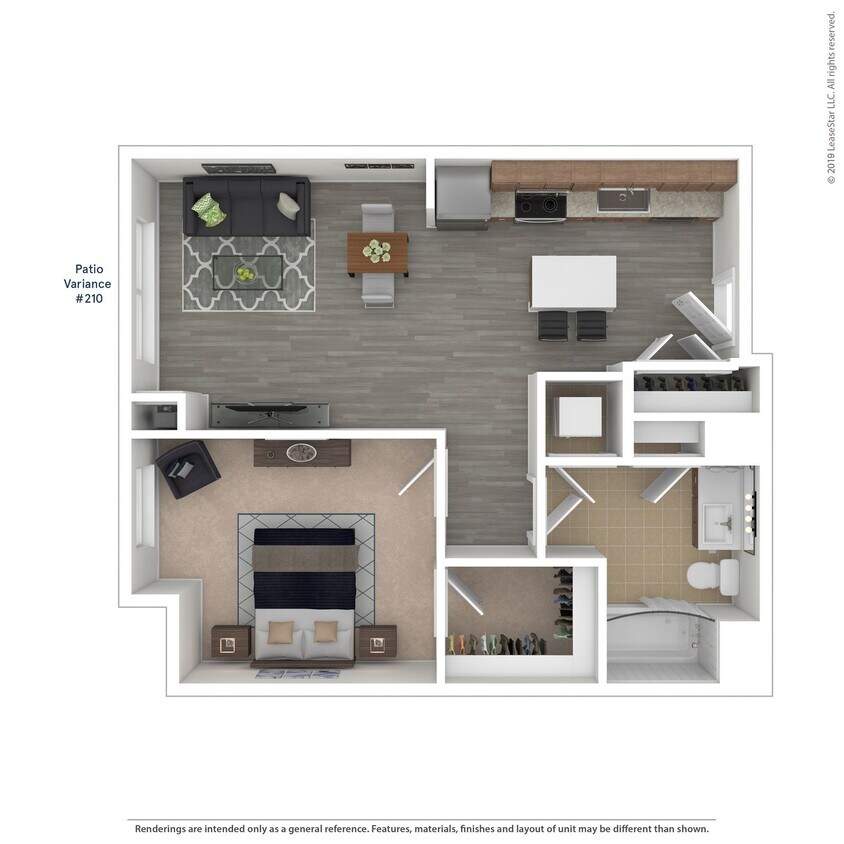 Floor Plan - A05 - 1 bed/1 bath