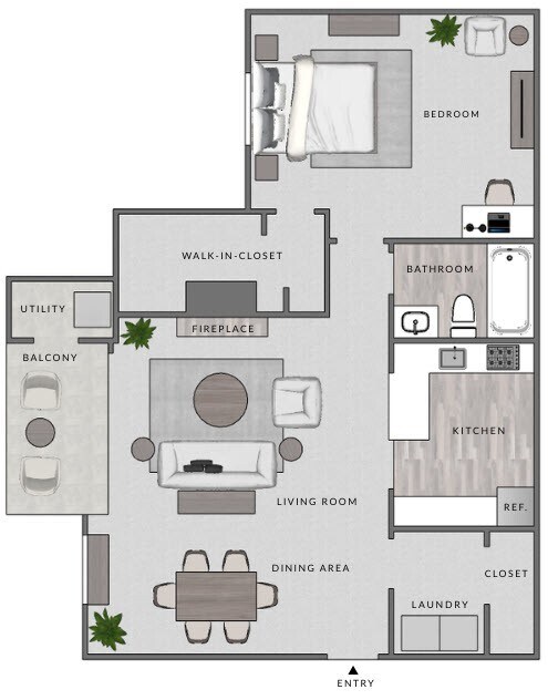 Floor Plan - A1-1x1