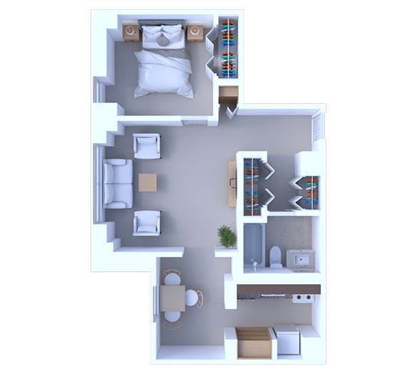 Floor Plan - 1 Bedroom Floor Plan A8