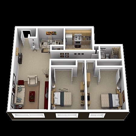 2BR/1BA - 2 Bed 1 bath