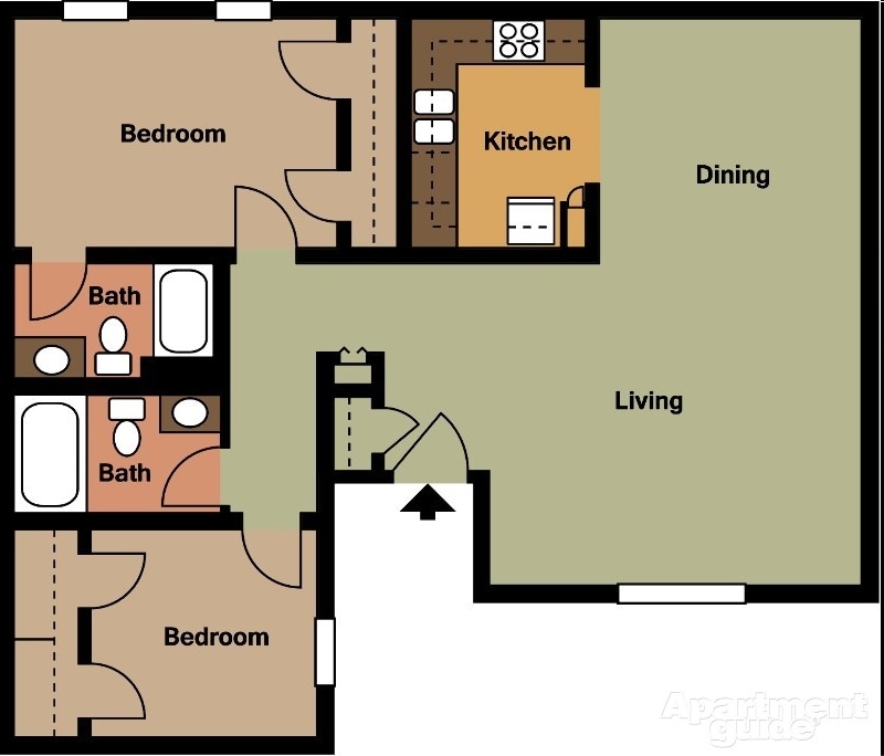 2BR/2BA - 2x2