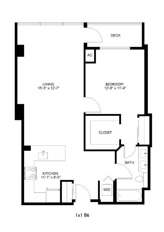 Floor Plan - 1x1 B6