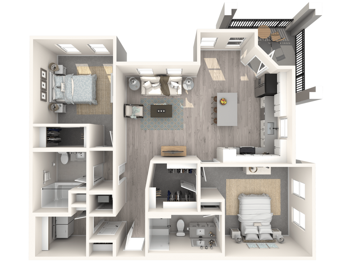 Floor Plan - 2 Bed/2 Bath-B4