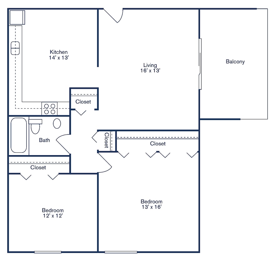 1x1 Deluxe Renovated - 1 Bedroom, 1 Bath - Deluxe - Renovated