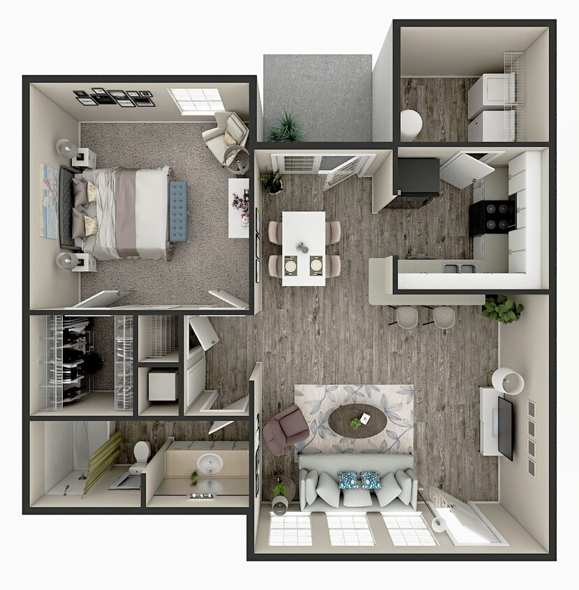 Floor Plan - One Bed One Bath RENOVATED