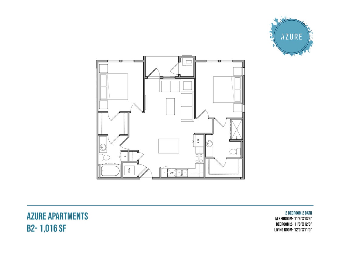 B2 2 bed, 2 bath - B2