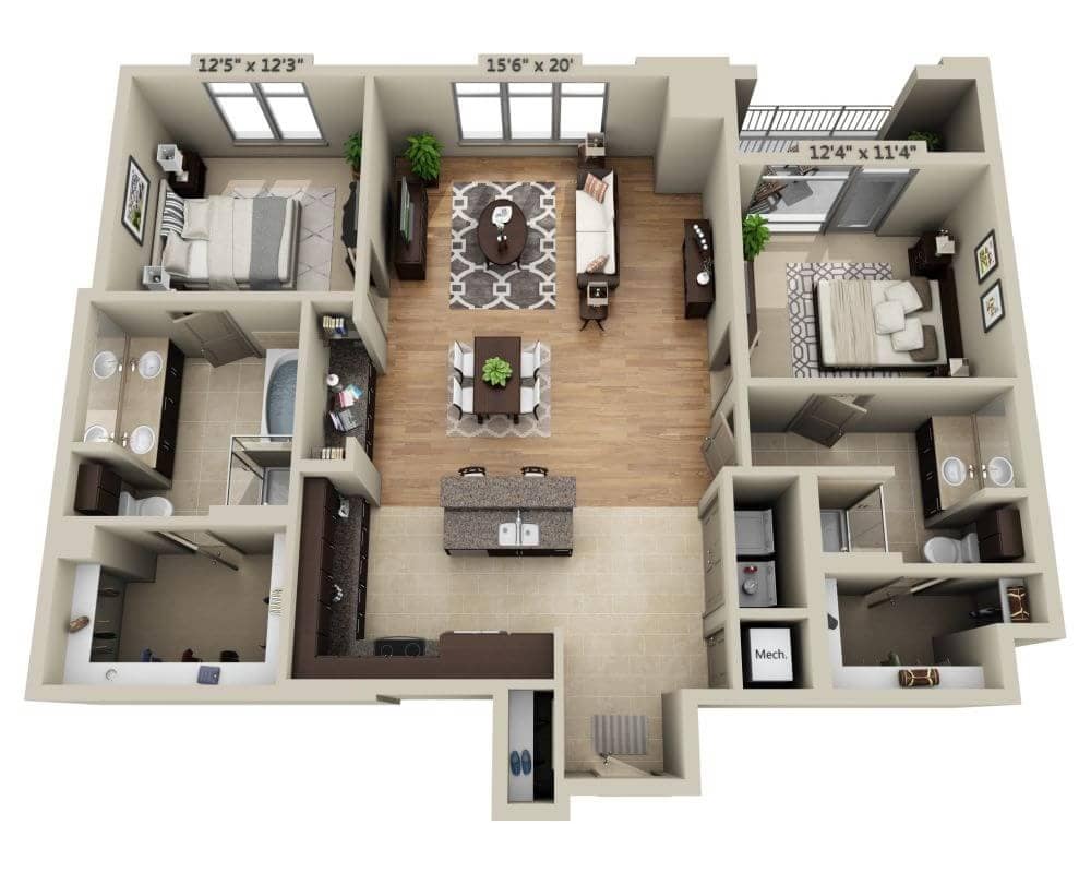 Plan M (B2A) - Floorplan M