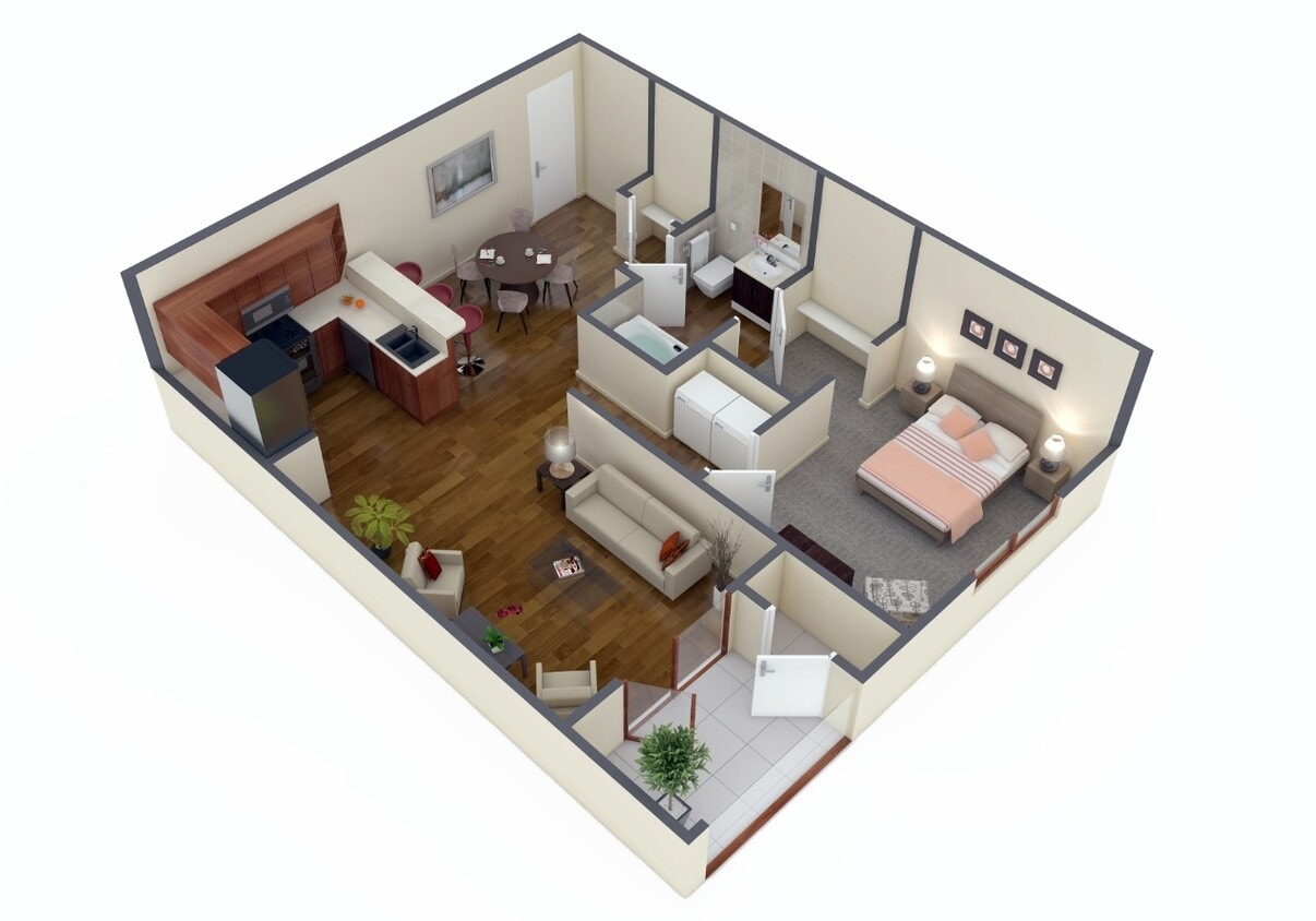 Floor Plan - One Bedroom