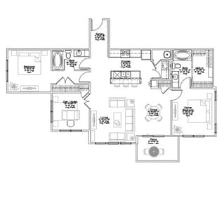 3BR/2BA - C2 with Den