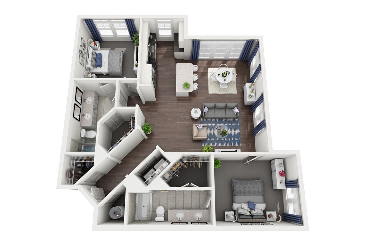 Floor Plan - B5 - 2 bed 2 bth (4764b5)