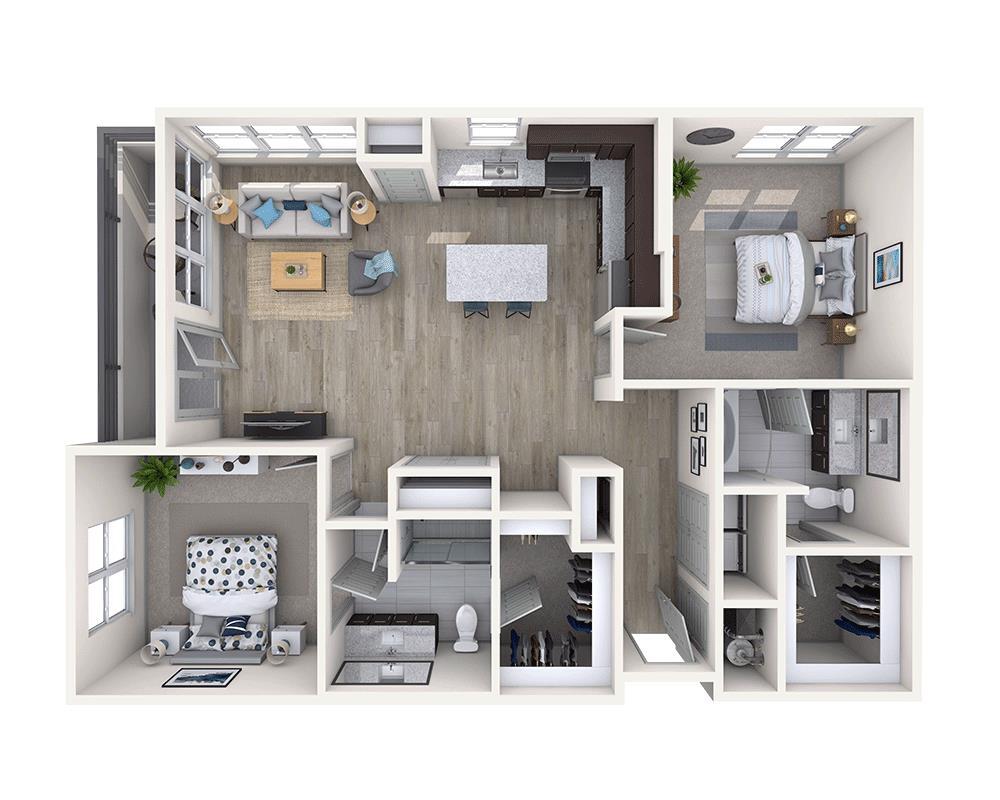 Floor Plan - Two Bedroom B2M