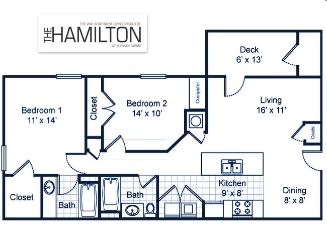 Washington - Washington Deck Unit 2BR/2B Grey Cabinets, only...