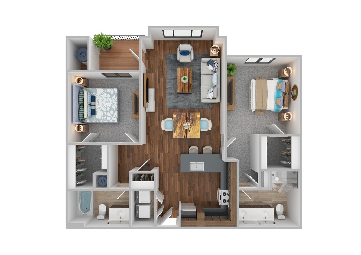 Floor Plan - Two Bedroom Two Bath