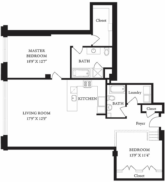 LS-Q_2Bed_2Bath_1472 Sq Ft - LS-Q Two Bedroom, Two Bathroom