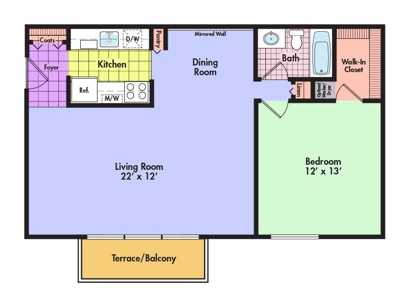 1BR/1BA - The Liberty