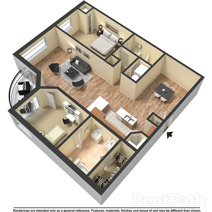 Floor Plan - 2x2 A