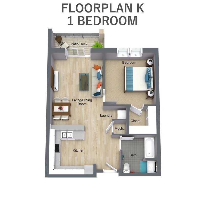 Floor Plan - 1x1 K