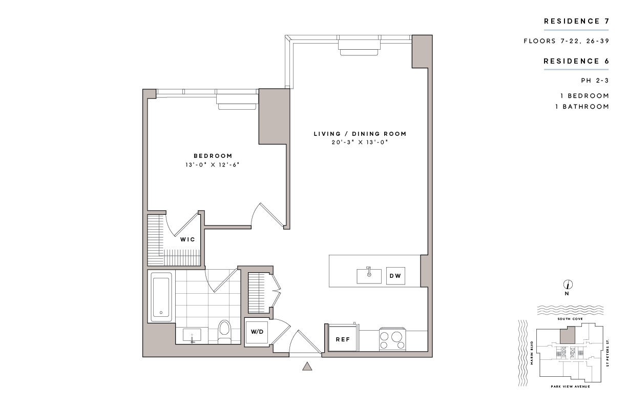 Floor Plan - 1 Bed1 Bath-A10