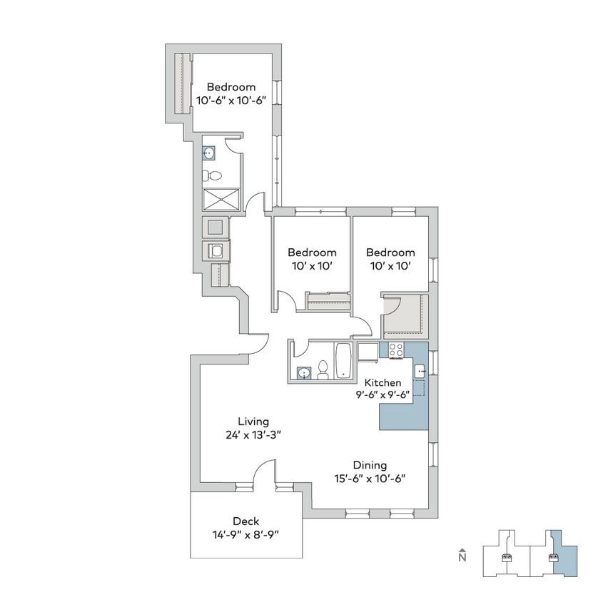 Floor Plan - 100-W3bD
