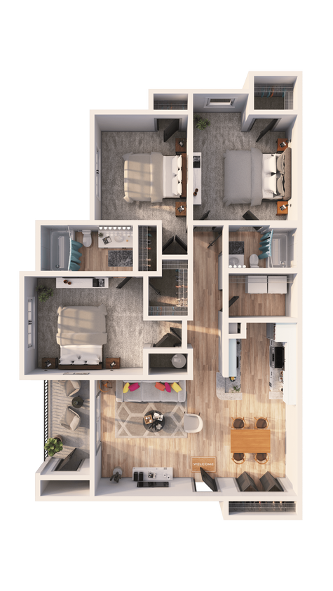 Floor Plan - Three Bedroom