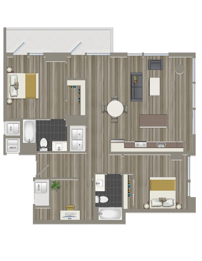 Floor Plan - 2-Den C