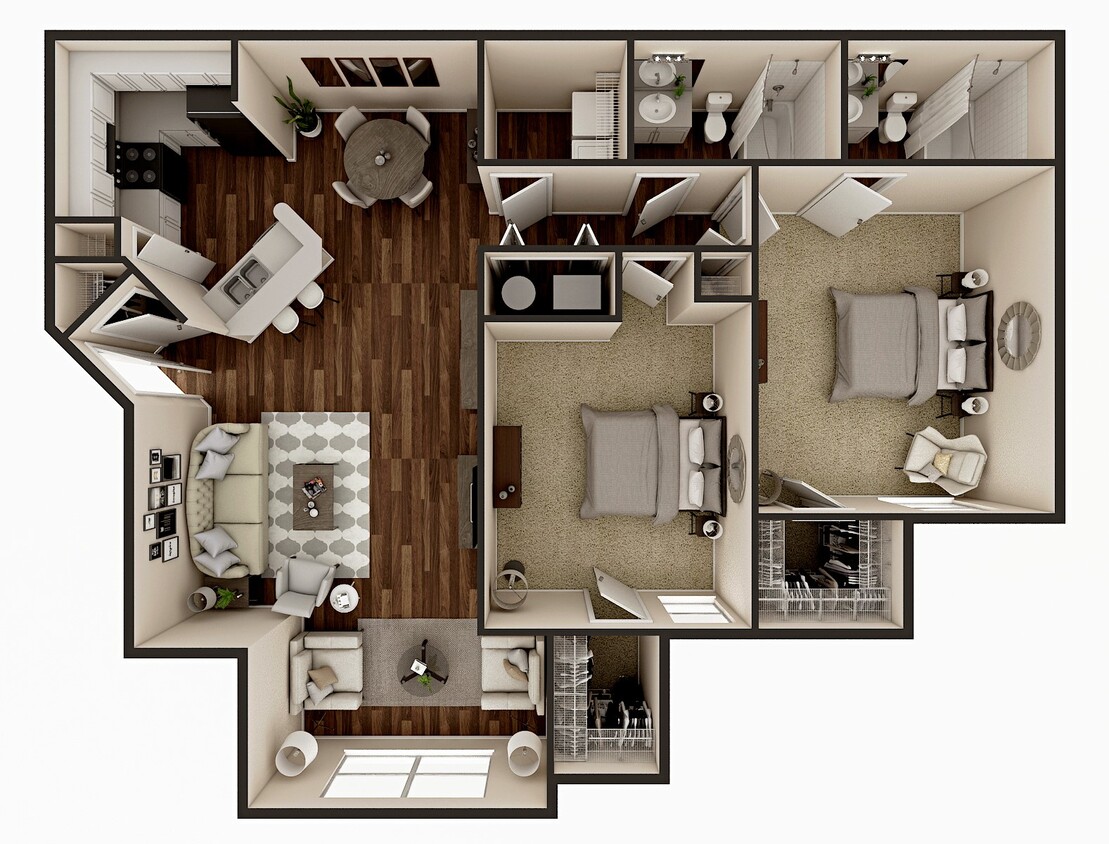 Floor Plan - 2 Bedroom Apt.