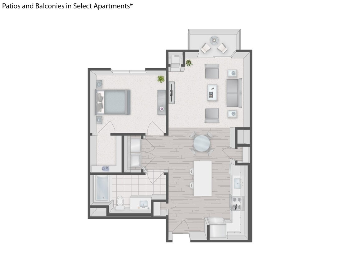 Floor Plan - 1 Bedroom