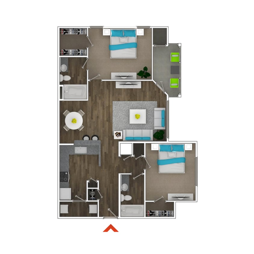2 Bedroom B - 2 Bedroom B